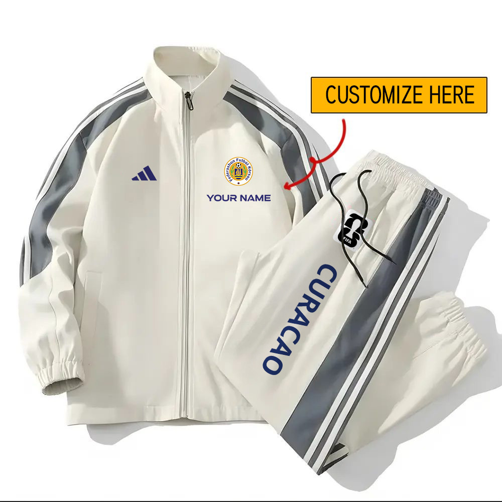 Curacao World Cup 2026 Sportswear Set – Jacket & Pants - Customized Name - Jersey Teams