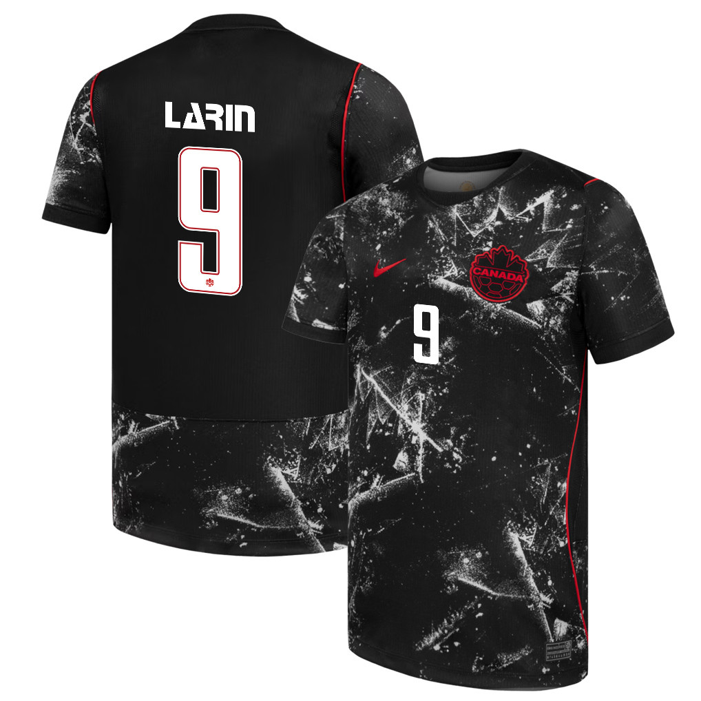 Cyle Larin 9 Canada National Team 2026 Away Jersey - Black, Men - Jersey Teams