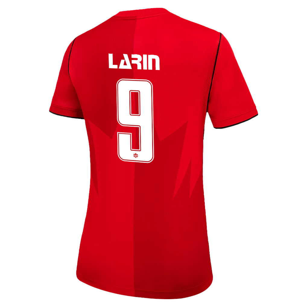 Cyle Larin 9 Women's Canada National Team 2026 Home Jersey - Red - Jersey Teams