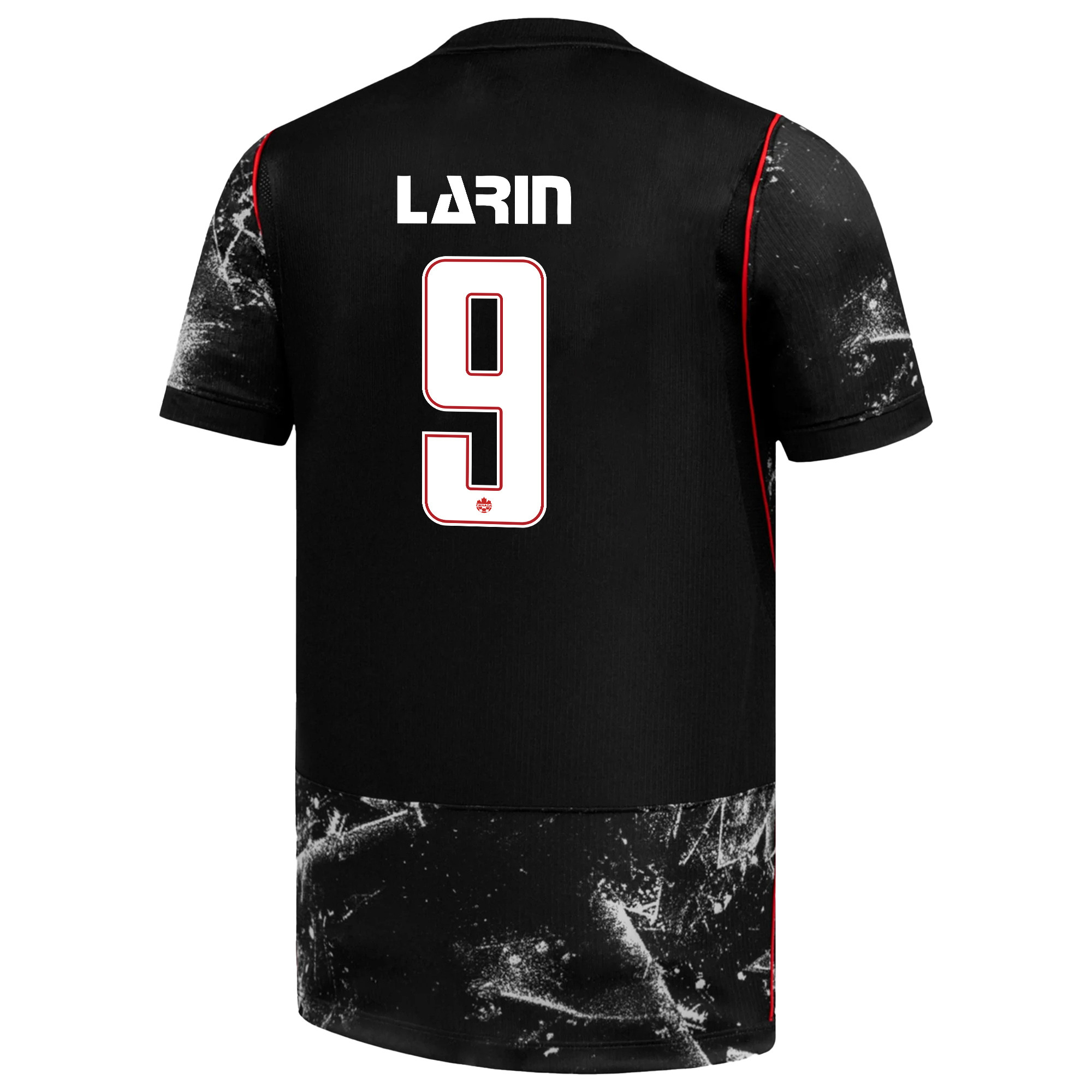 Cyle Larin 9 Youth Canada National Team 2026 Away Jersey - Black - Jersey Teams