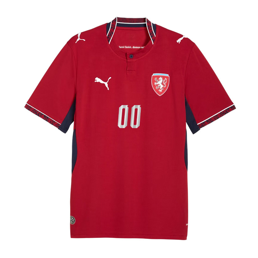 Czech Republic National Team 2026 Personalized Home Jersey - Red, Men - Jersey Teams