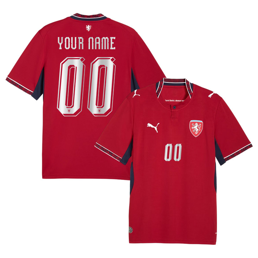 Czech Republic National Team 2026 Personalized Home Jersey - Red, Men - Jersey Teams