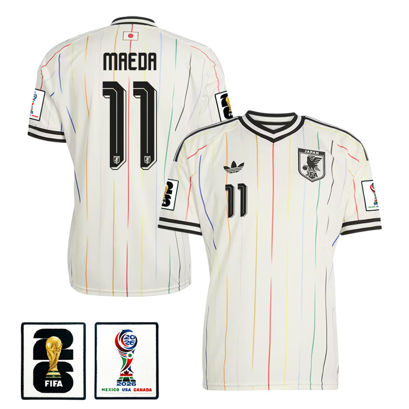 Daizen Maeda 11 Japan National Team 2026 Away Jersey - Off White, Men - Jersey Teams