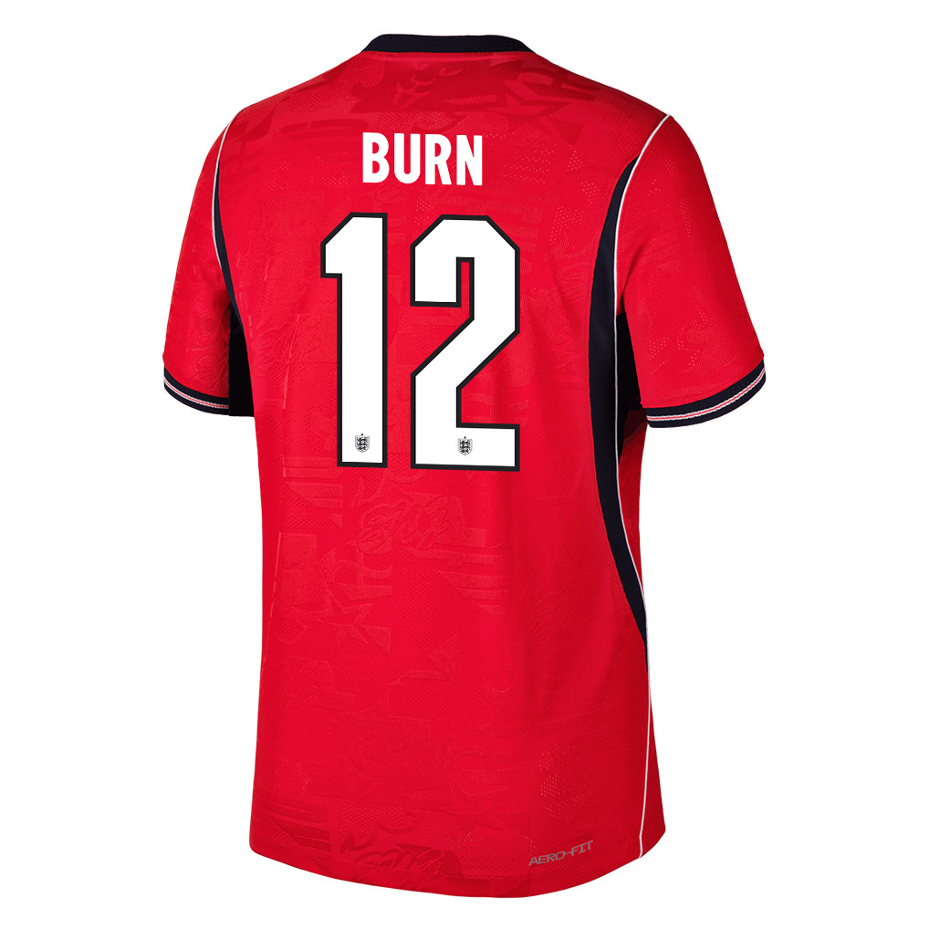 Dan Burn 12 England National Team 2026 Away Jersey - Red, Men - Jersey Teams