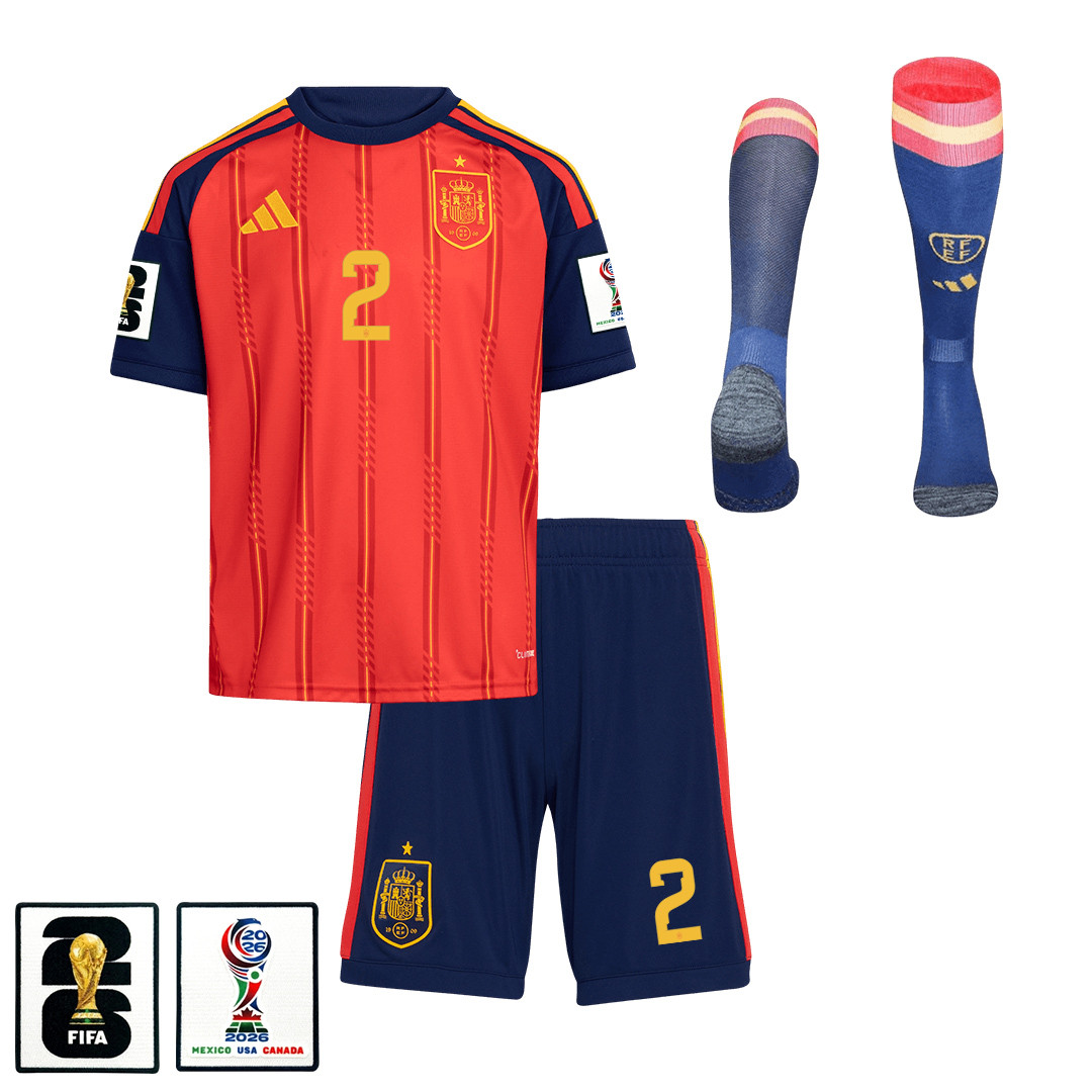 Dani Carvajal 2 Spain 2026 Home Men Kit Set – Red – Jersey Teams
