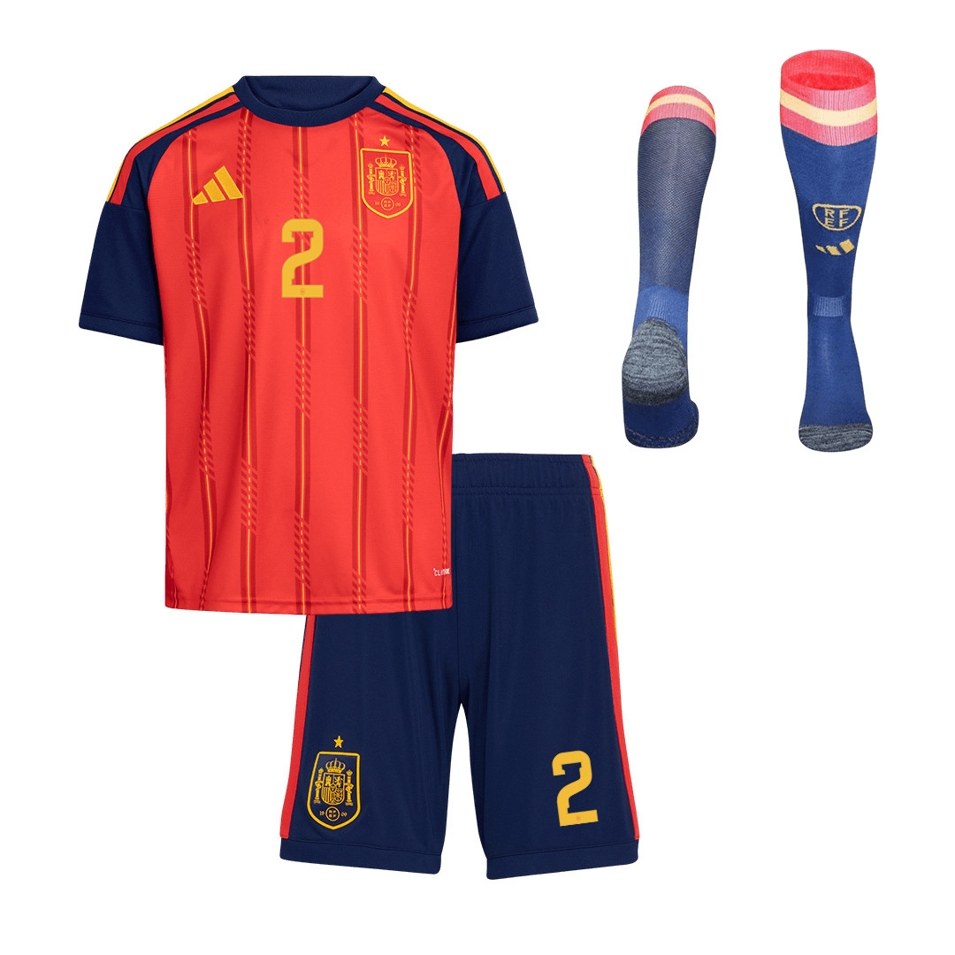 Dani Carvajal 2 Spain 2026 Home Men Kit Set – Red - Jersey Teams