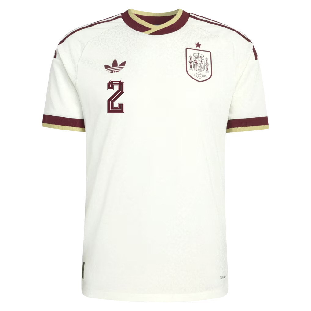 Dani Carvajal 2 Spain National Team 2026 Away Jersey – White, Men – Jersey Teams