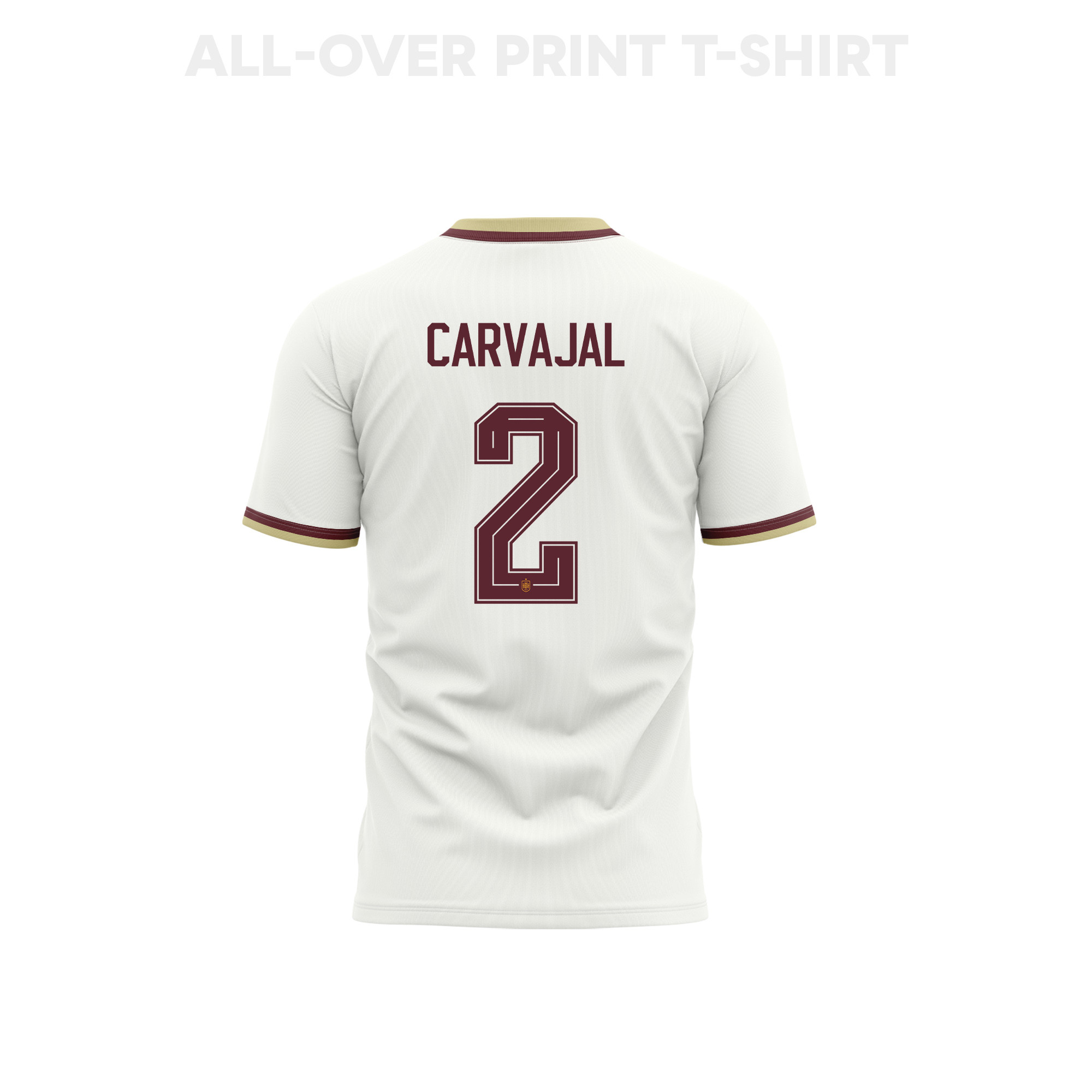 Dani Carvajal 2 Youth Spain 2026 Away 3D T-shirt Fully Printed – White - Jersey Teams