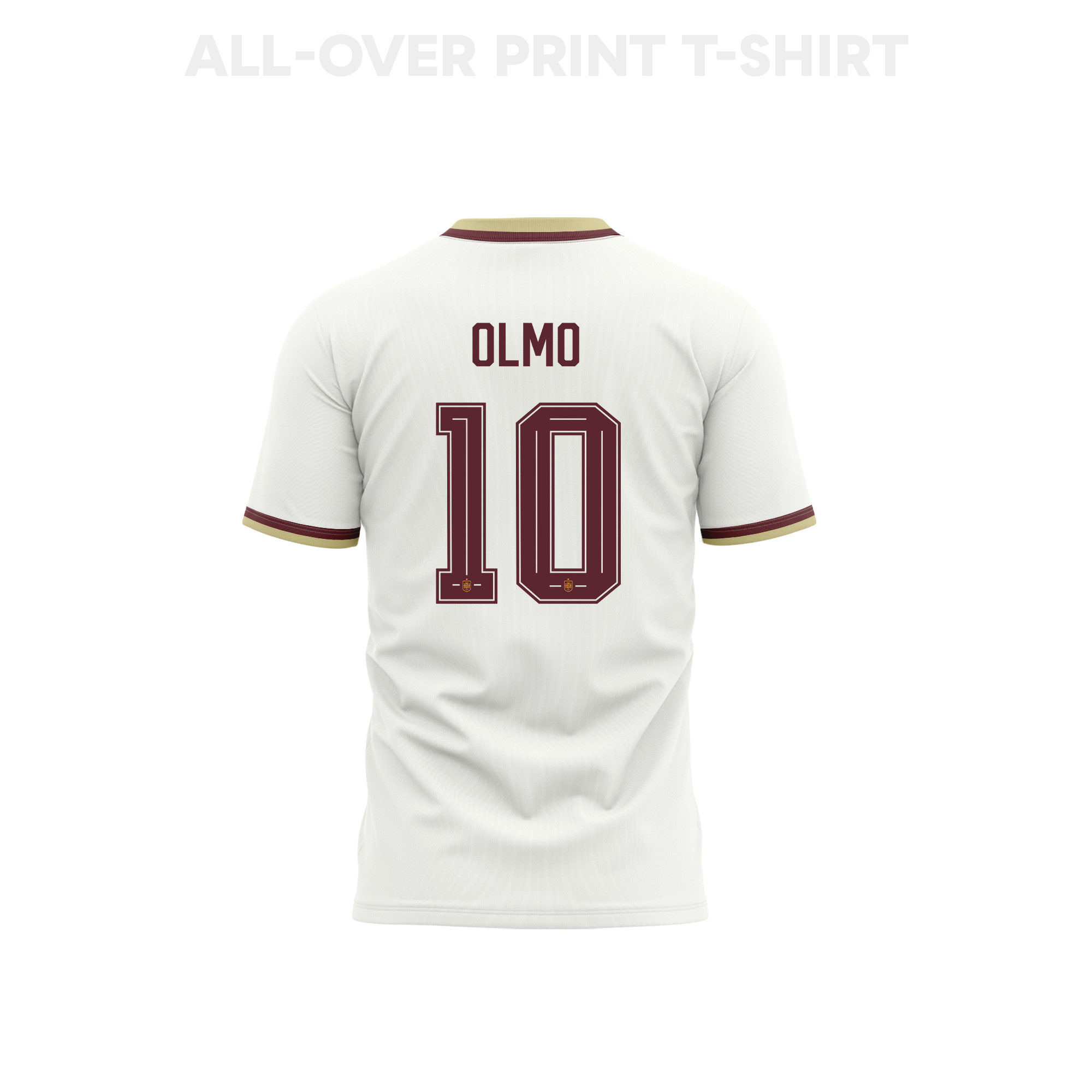 Dani Olmo 10 Youth Spain 2026 Away 3D T-shirt Fully Printed – White - Jersey Teams