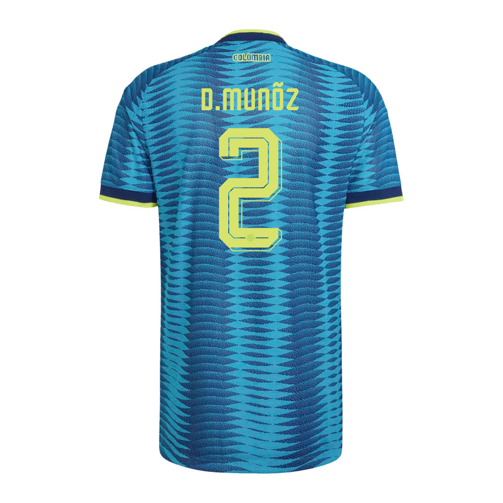Daniel Muñoz 2 Colombia National Team 2026 Away Jersey - Turquoise, Men - Jersey Teams