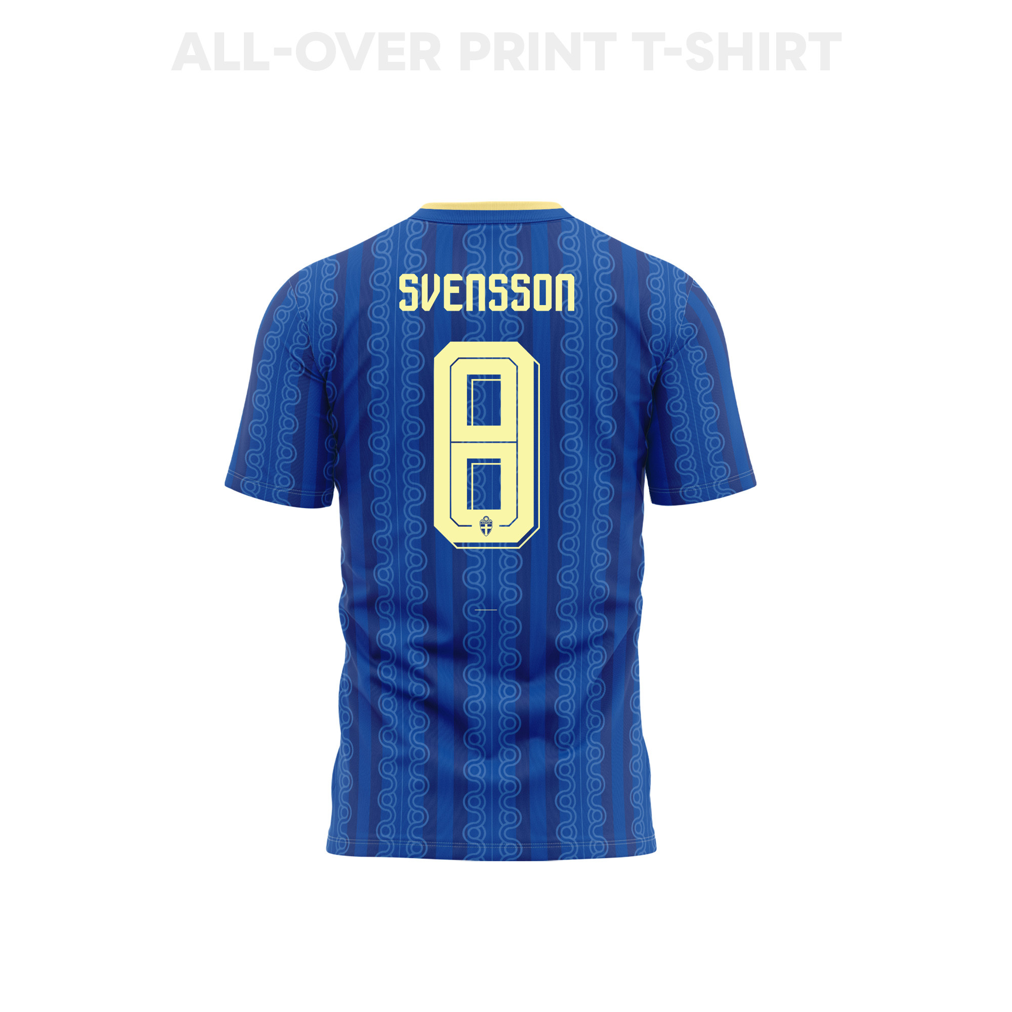 Daniel Svensson 8 Sweden 2026 Away 3D T-Shirt Fully Printed – Unisex, Blue - Jersey Teams