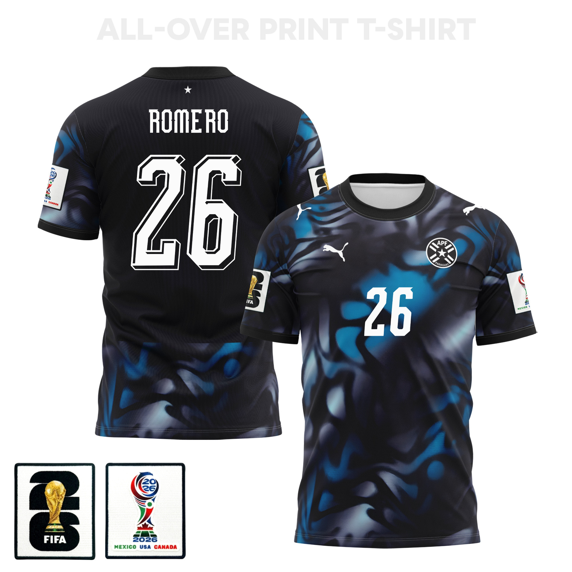 Daniel Svensson 8 Sweden 2026 Away 3D T-Shirt Fully Printed – Unisex, Blue - Jersey Teams