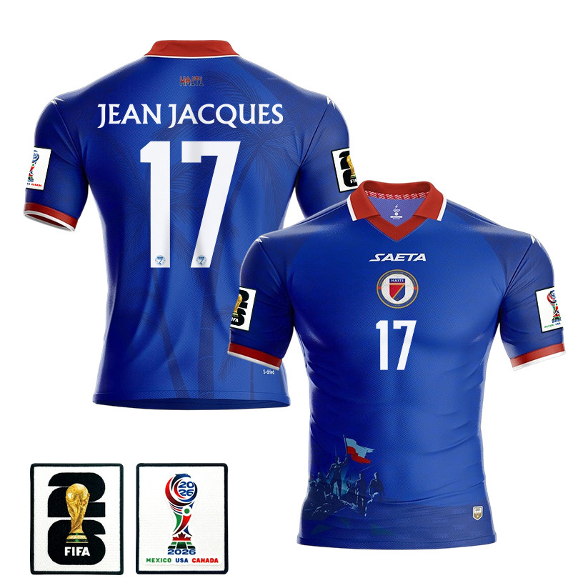 Danley Jean Jacques 17 Haiti National Team 2026 Home Jersey - Blue, Men - Jersey Teams