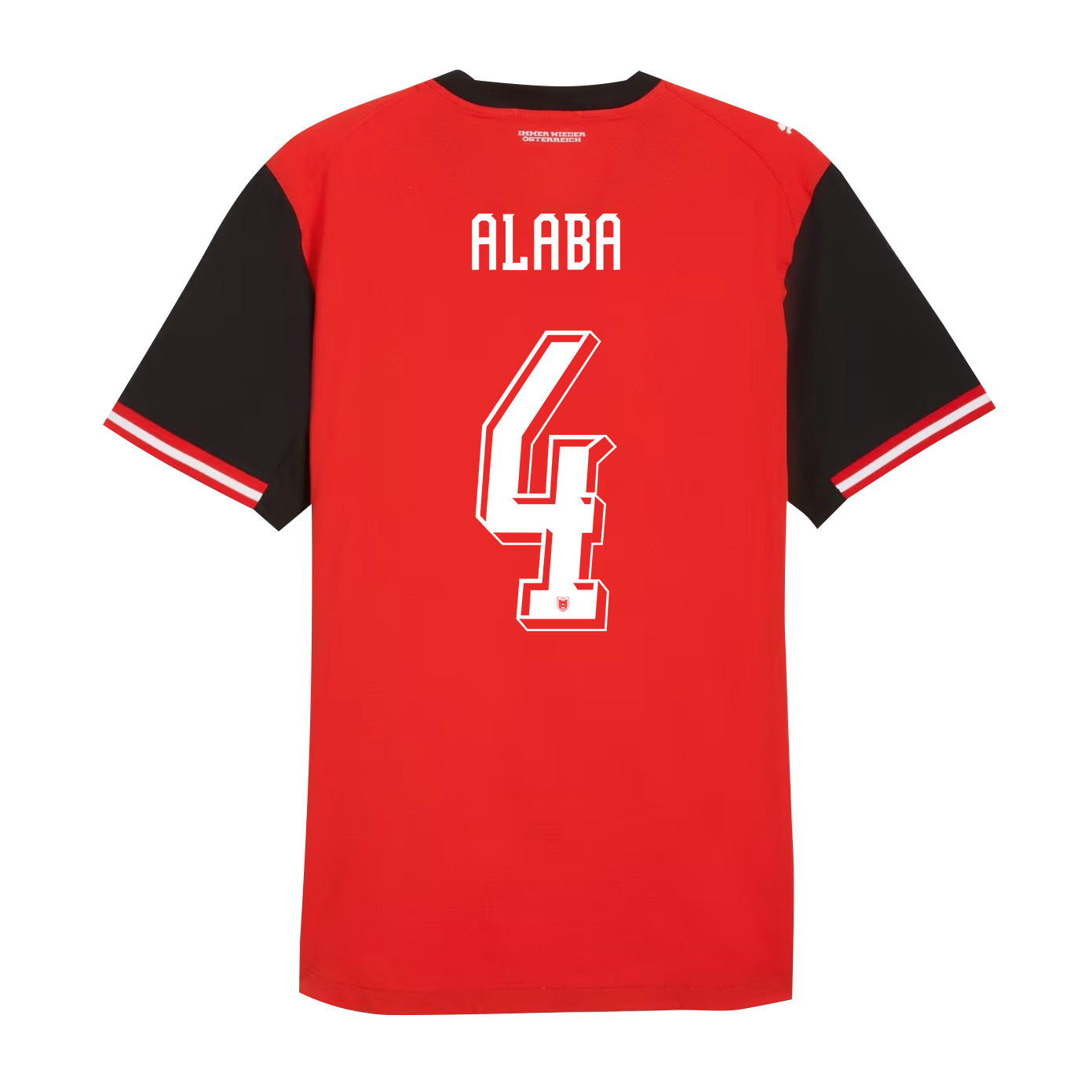 David Alaba 4 Youth Austria National Team 2026 Home Jersey - Red - Jersey Teams