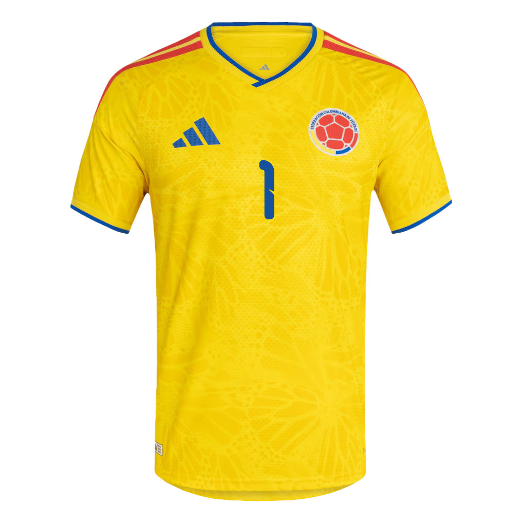David Ospina 1 Colombia National Team 2026 x World Cup Patch Home Jersey - Yellow, Men - Jersey Teams
