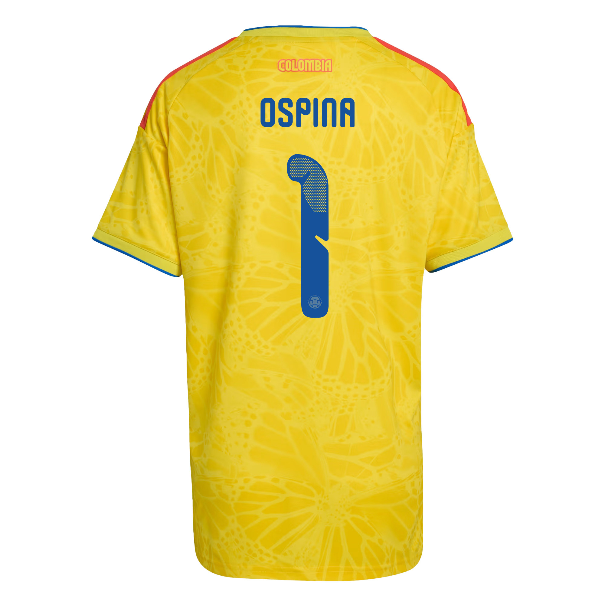 David Ospina 1 Women's Colombia National Team 2026 Home Jersey - Yellow - Jersey Teams