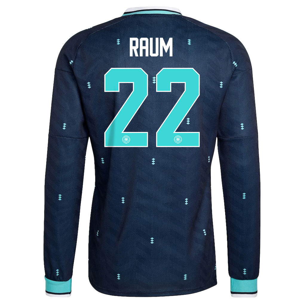 David Raum 22 Germany National Team 2026 Away Long Sleeve Jersey - Navy - Jersey Teams