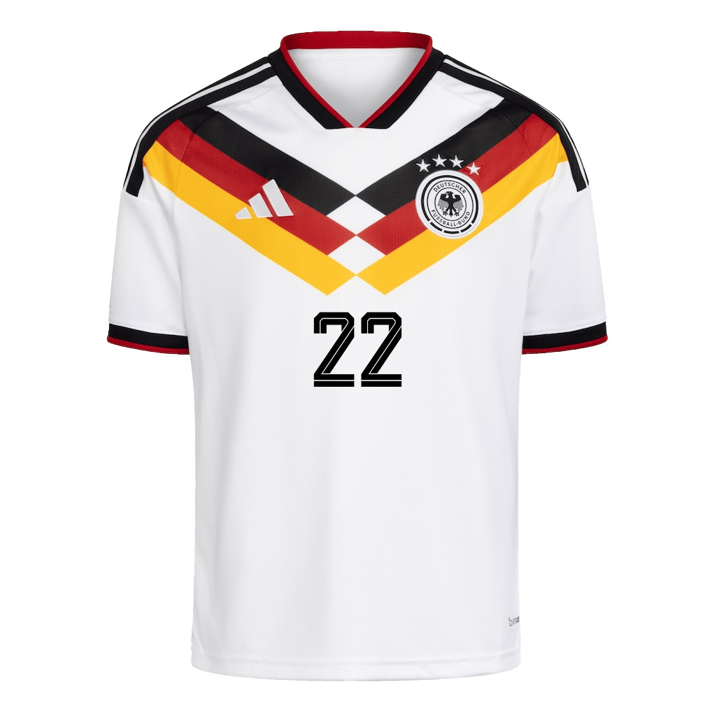 David Raum 22 Youth Germany National Team 2026 Home Jersey - White - Jersey Teams
