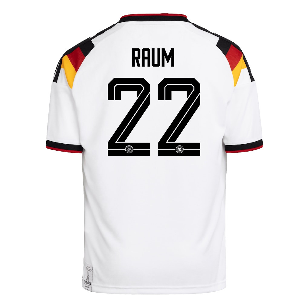 David Raum 22 Youth Germany National Team 2026 Home Jersey - White - Jersey Teams
