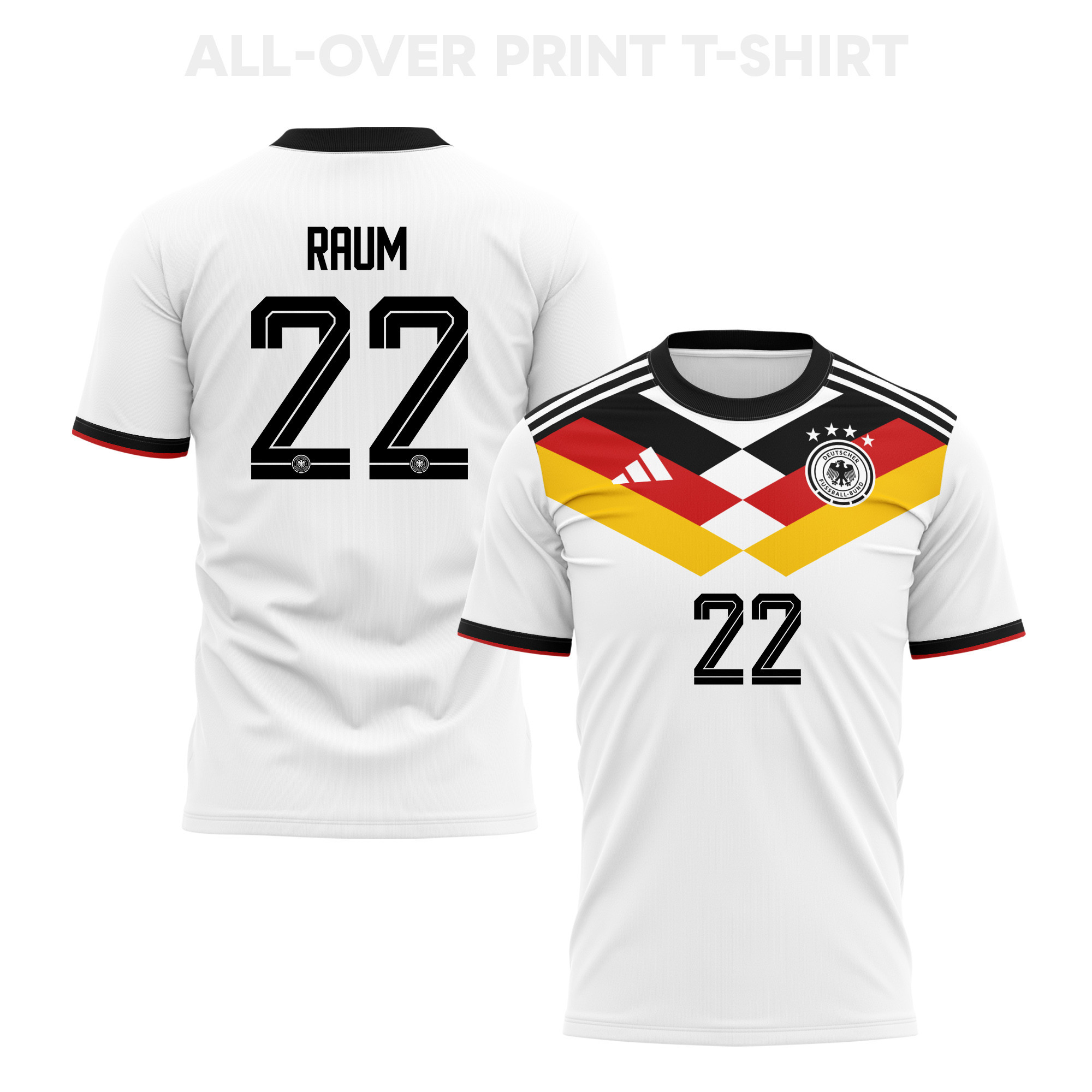 David Room 22 Germany 2026 Home 3D T-Shirt Fully Printed – Unisex, White - Jersey Teams