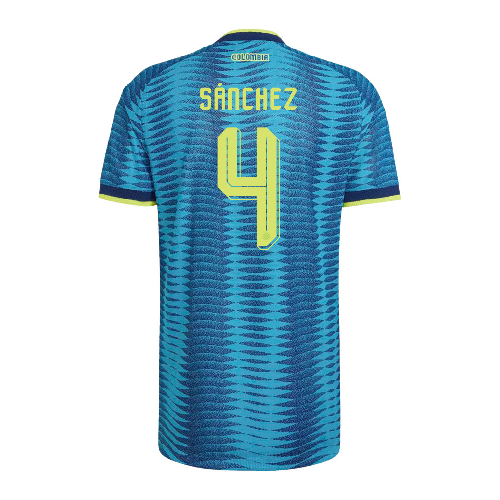 Davinson Sánchez 4 Colombia National Team 2026 Away Jersey - Turquoise, Men - Jersey Teams