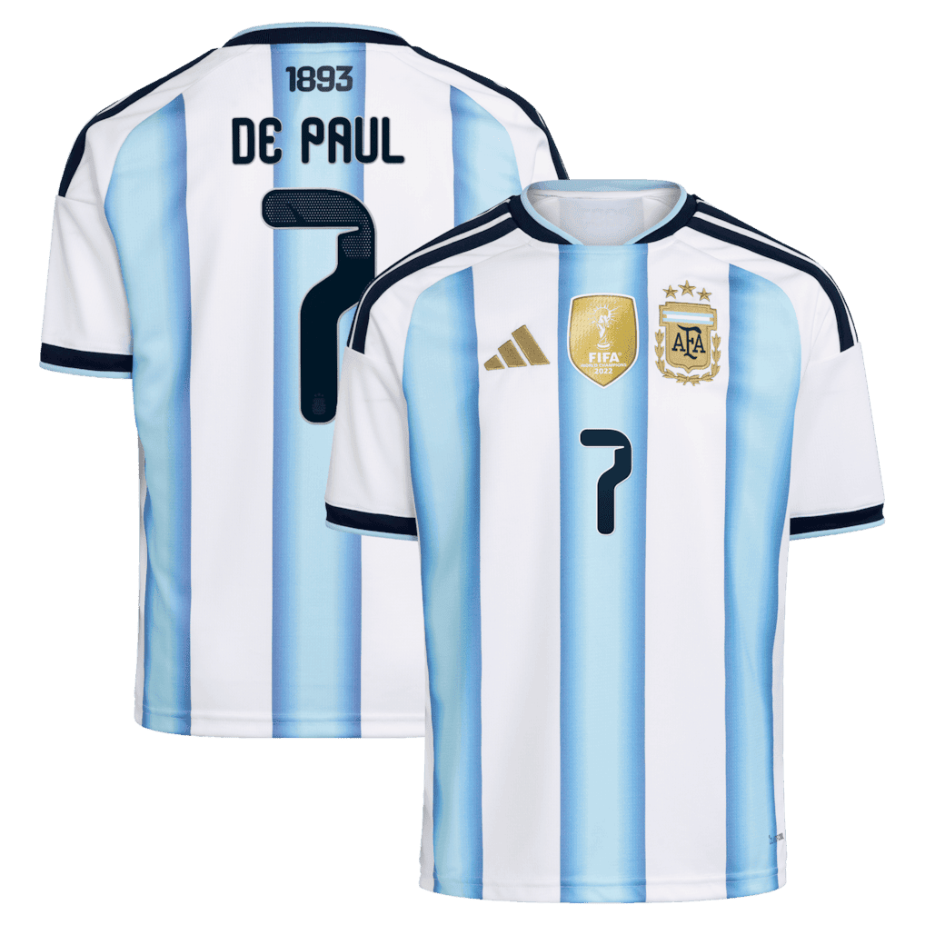 De Paul 7 Argentina 2026 KIDS Home Jersey - Jersey Teams