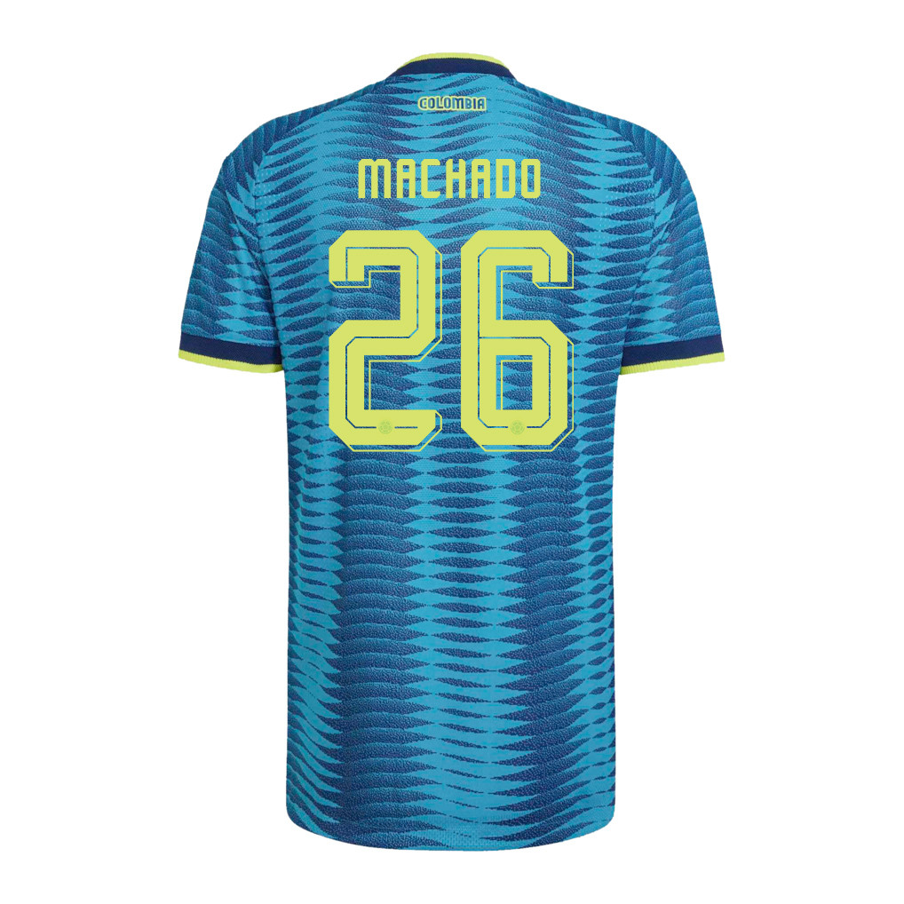 Deiver Machado 26 Colombia National Team 2026 Away Jersey - Turquoise, Men - Jersey Teams
