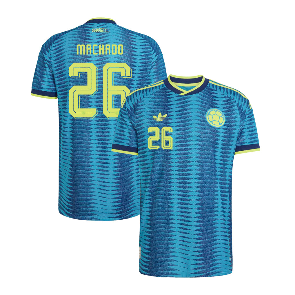 Deiver Machado 26 Colombia National Team 2026 Away Jersey - Turquoise, Men - Jersey Teams