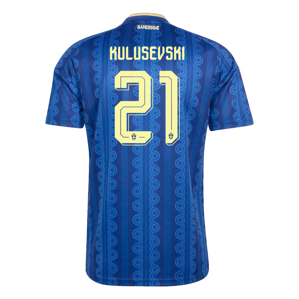 Dejan  Kulusevski 21 Sweden National Team 2026 Away Jersey - Blue, Men - Jersey Teams