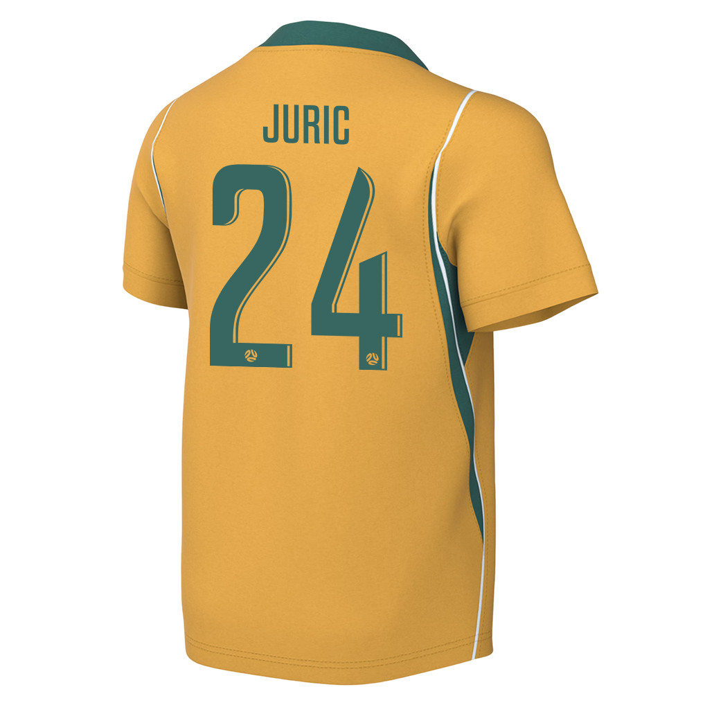 Deni Juric 24 Youth Australia National Team 2026 Home Jersey - Yellow - Jersey Teams