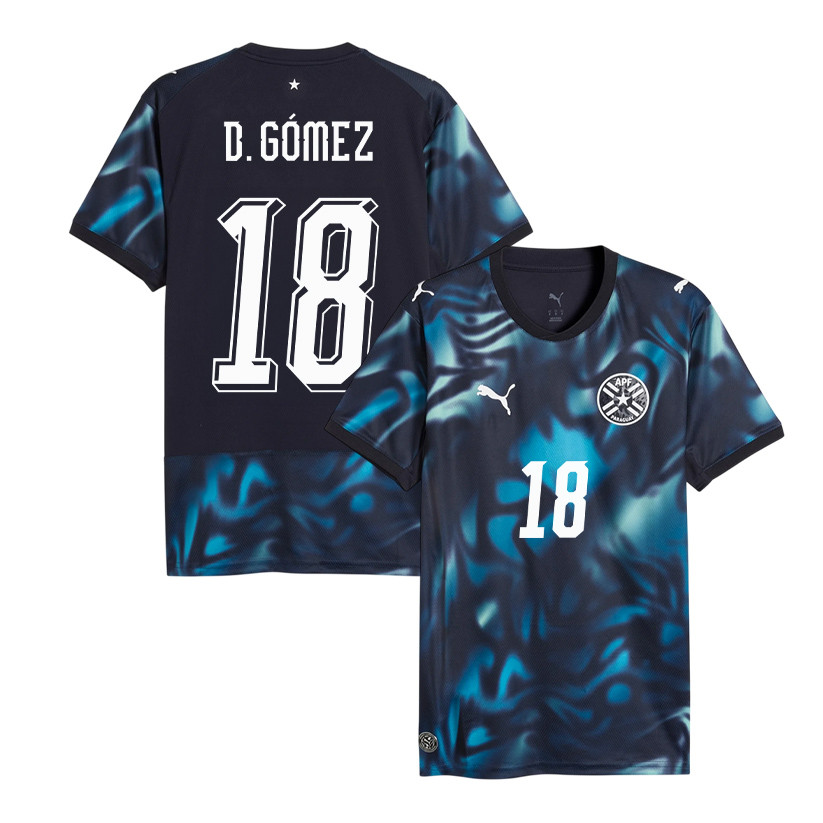 Diego Gómez 18 Paraguay National Team 2026 Away Jersey - Navy, Men - Jersey Teams