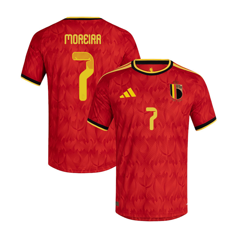 Diego Moreira 7 Belgium National Team 2026 Home Jersey - Red, Men - Jersey Teams