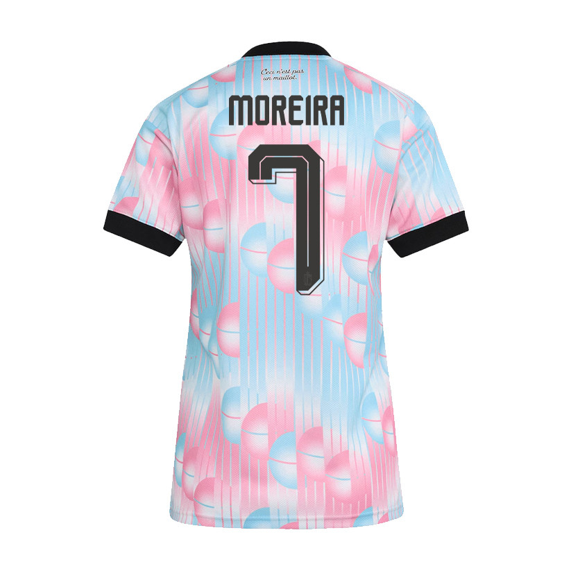 Diego Moreira 7 Women's Belgium National Team 2026 Away Jersey - Light Blue - Jersey Teams