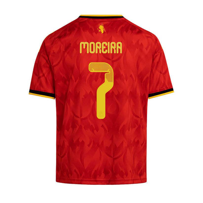 Diego Moreira 7 Youth Belgium National Team 2026 Home Jersey - Red - Jersey Teams