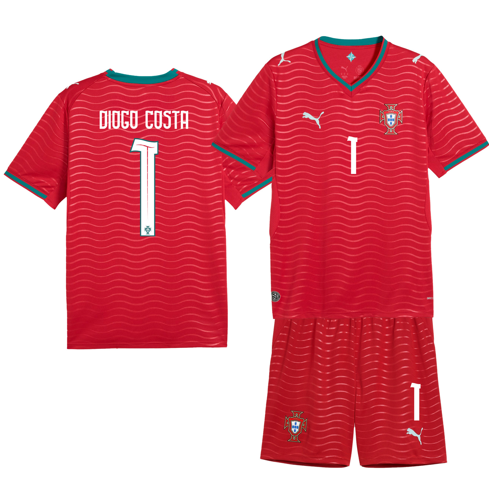 Diogo Costa 1 Portugal 2026 Home Men Jersey & Shorts Set – Red - Jersey Teams