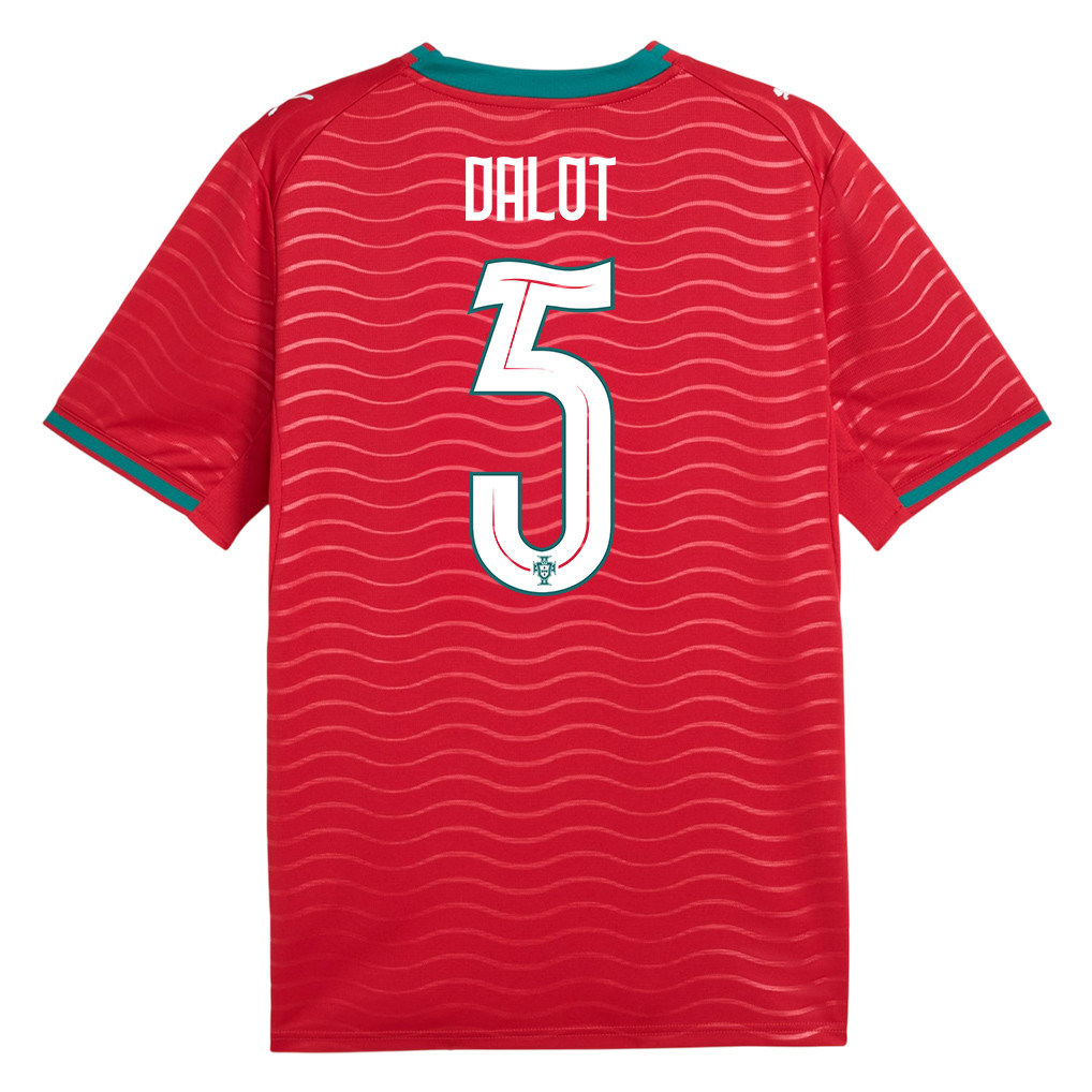 Diogo Dalot 5 Portugal National Team 2026 Home Jersey - Red, Men - Jersey Teams