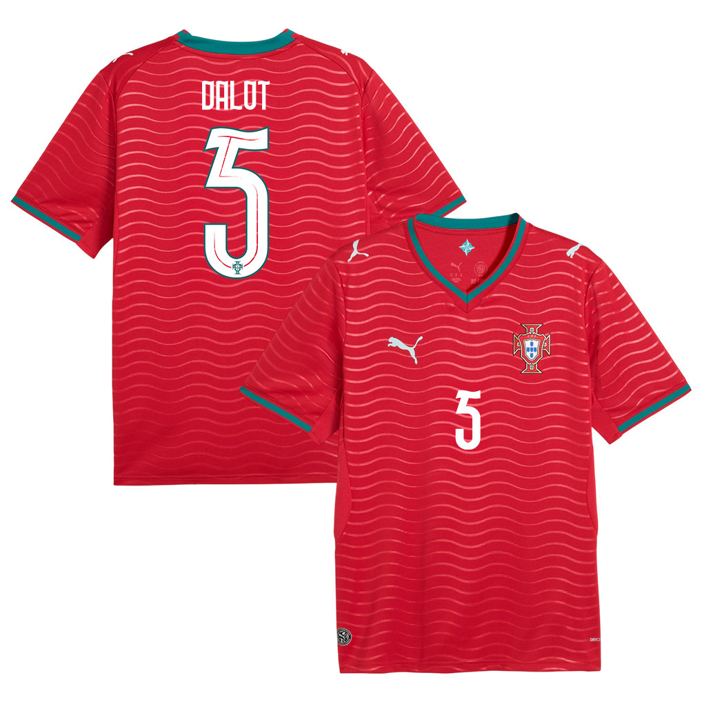 Diogo Dalot 5 Portugal National Team 2026 Home Jersey - Red, Men - Jersey Teams