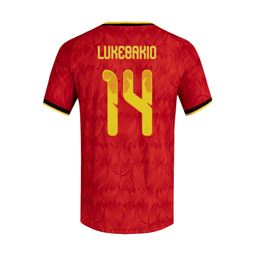 Dodi Lukebakio 14 Belgium National Team 2026 x World Cup Patch Home Jersey - Red, Men - Jersey Teams