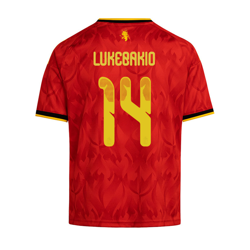 Dodi Lukebakio 14 Youth Belgium National Team 2026 Home Jersey - Red - Jersey Teams