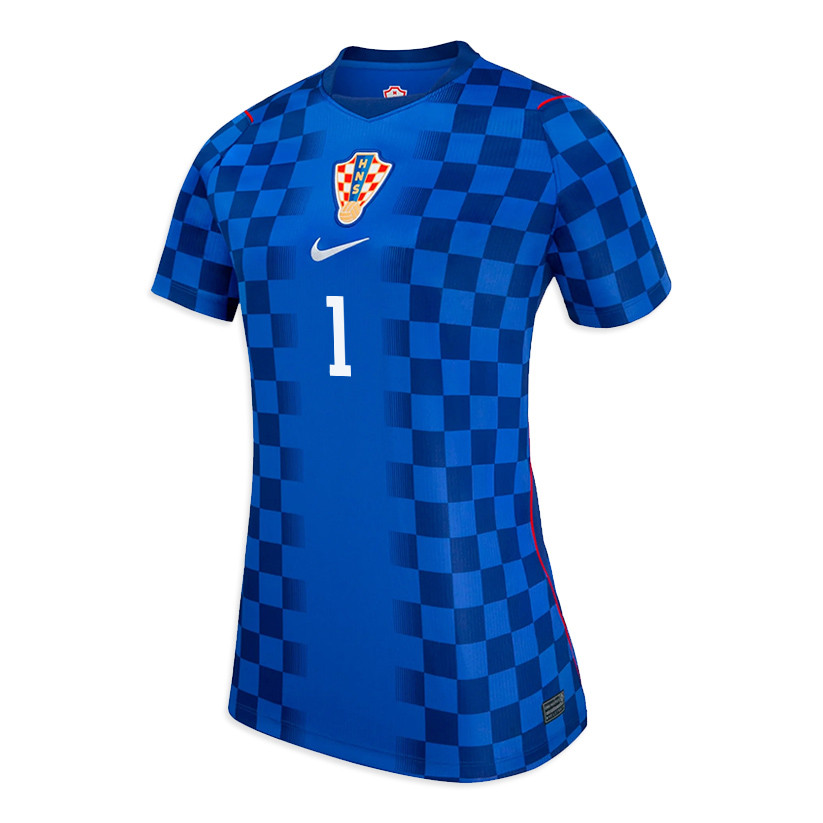 Dominik Livaković 1 Women's Croatia National Team 2026 Away Jersey - Blue - Jersey Teams