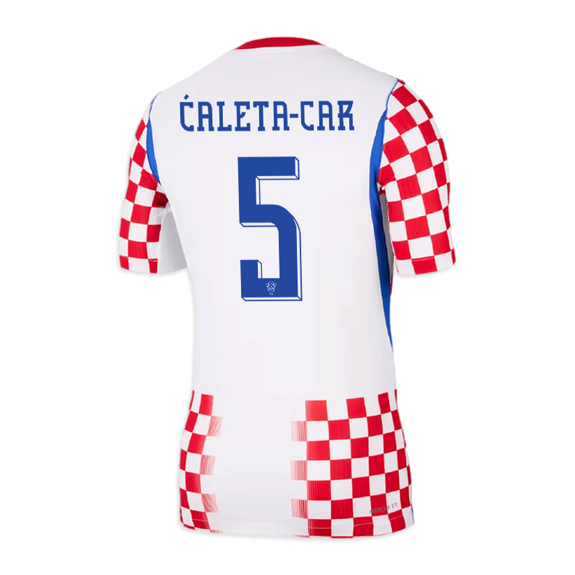 Duje Ćaleta-Car 5 Croatia National Team 2026 x World Cup Patch Home Jersey - Men, White/ Red - Jersey Teams
