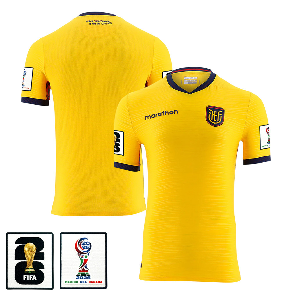 Ecuador National Team 2026 Home Jersey - Yellow, Men - Jersey Teams