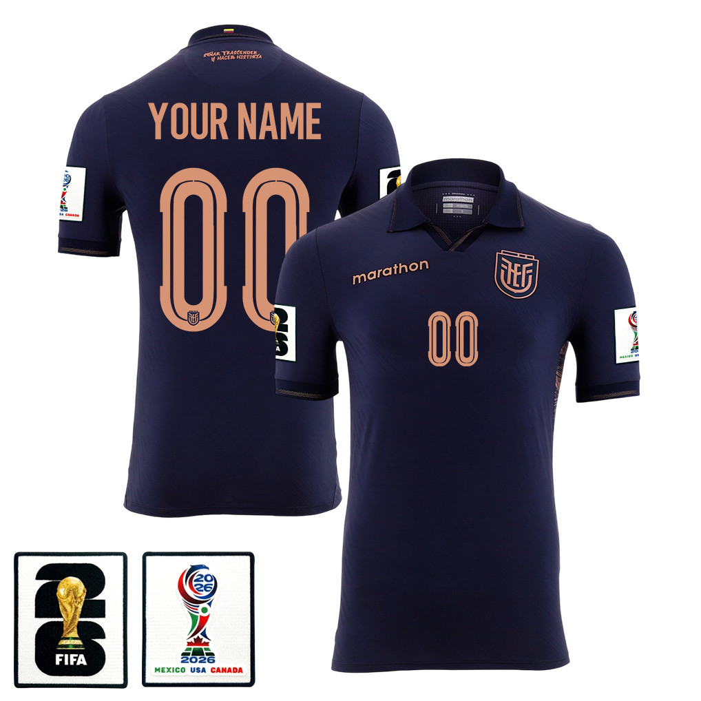 Ecuador National Team 2026 Personalized Away Jersey - Navy, Men - Jersey Teams