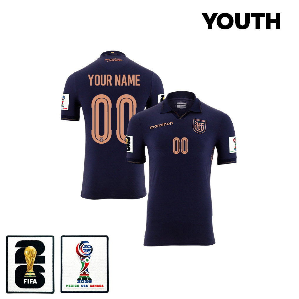 Ecuador National Team 2026 Youth Personalized Away Jersey - Navy - Jersey Teams