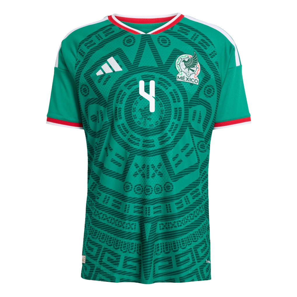 Edson Álvarez 4 Mexico National Team 2026 x World Cup Patch Home Jersey - Green, Men - Jersey Teams