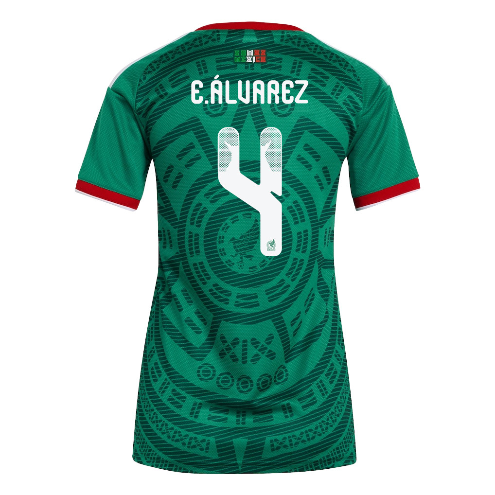 Edson Álvarez 4 Women's Mexico National Team 2026 Home Jersey - Green - Jersey Teams