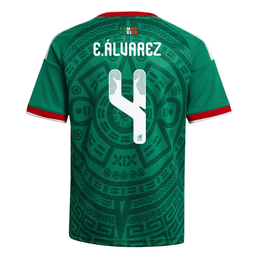 Edson Álvarez 4 Youth Mexico National Team 2026 Home Jersey - Green - Jersey Teams