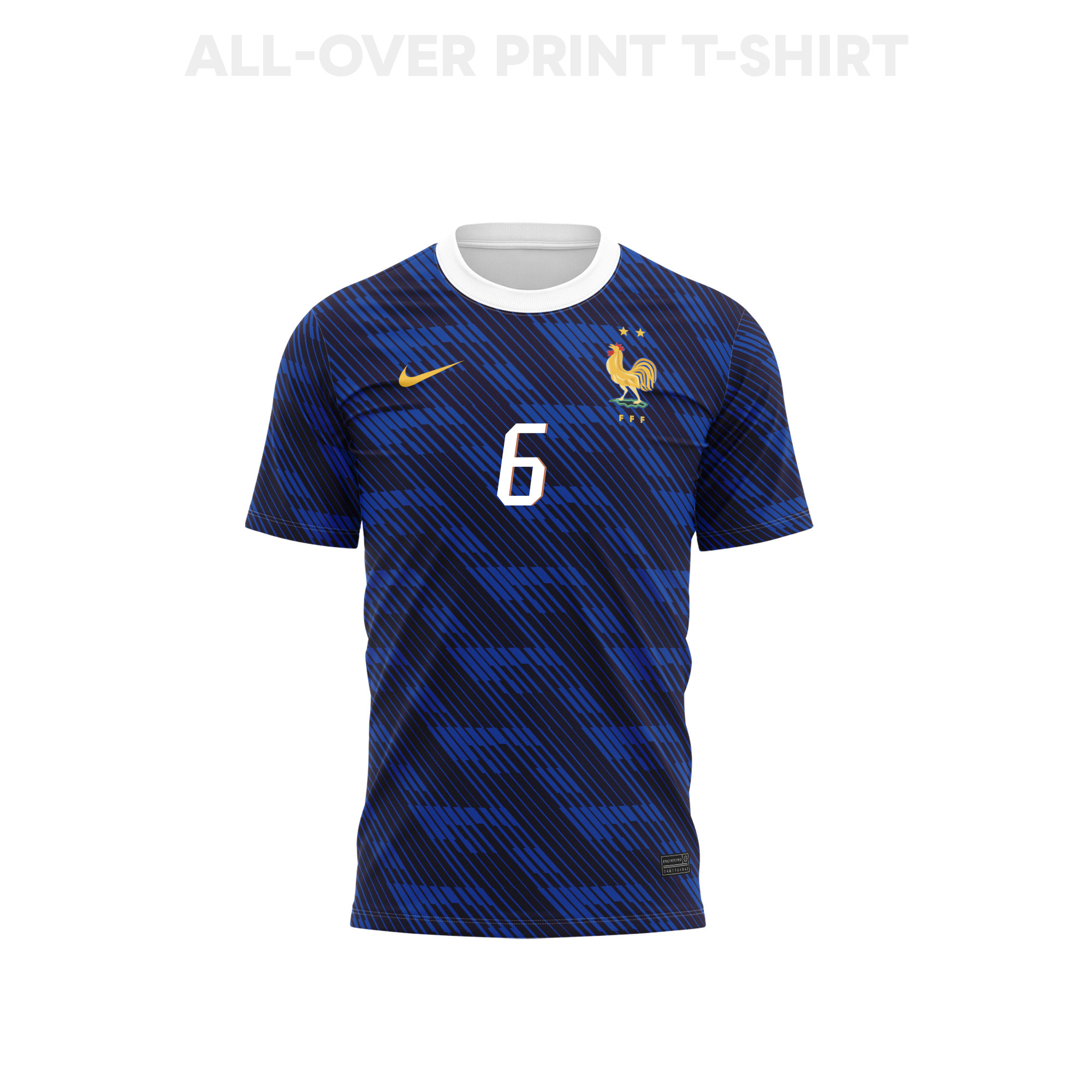 Eduardo Camavinga 6 Youth France 2026 Home 3D T-shirt Fully Printed – Blue - Jersey Teams