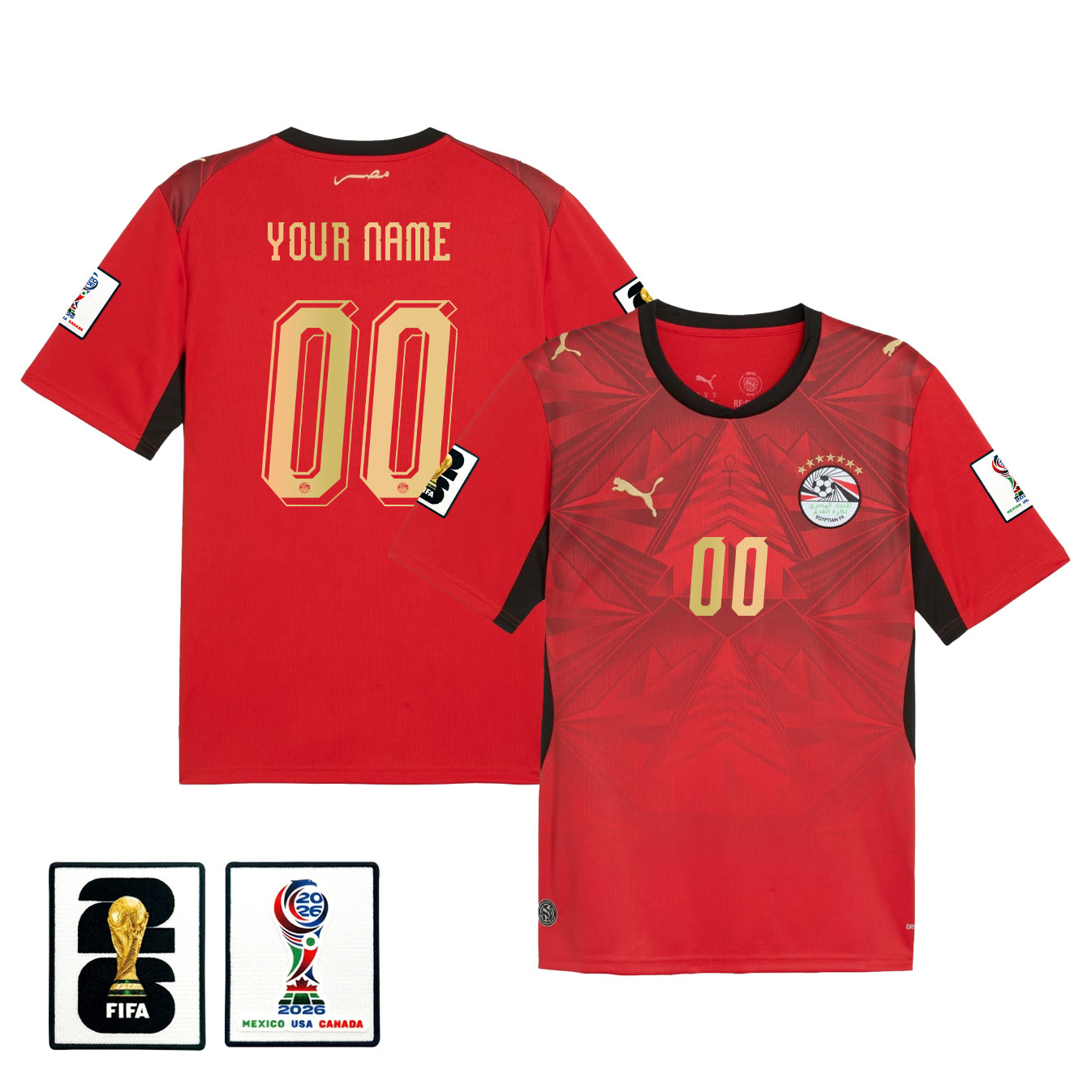 Egypt National Team 2026 Personalized Home Jersey - Red, Men - Jersey Teams