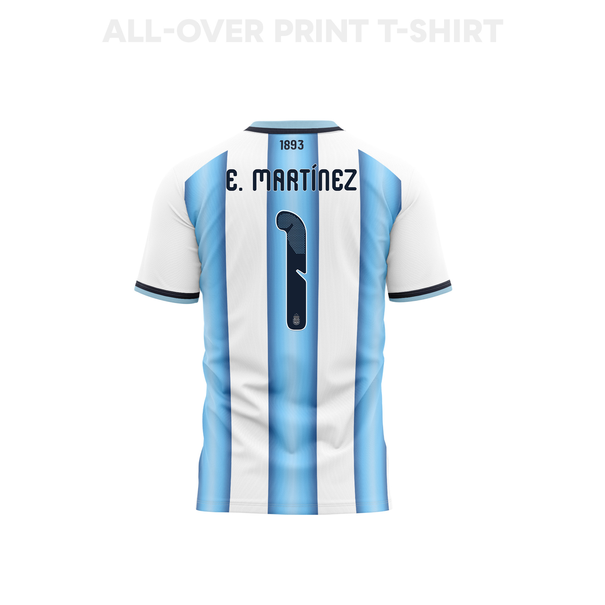 Emiliano Martínez 1 Argentina 2026 Home 3D T-Shirt Fully Printed – Unisex, White - Jersey Teams